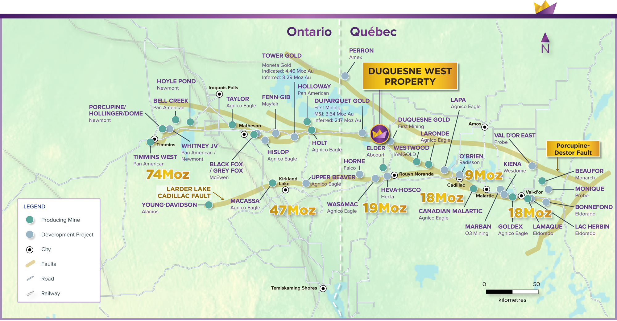 Dusquesne West Location Map